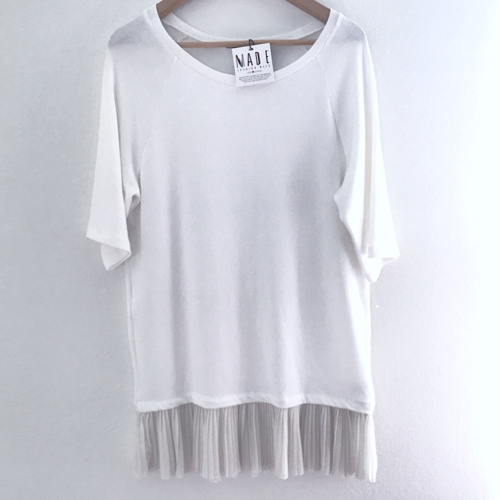 Made For Impulse Oversized Tunic W/Pleated Hem